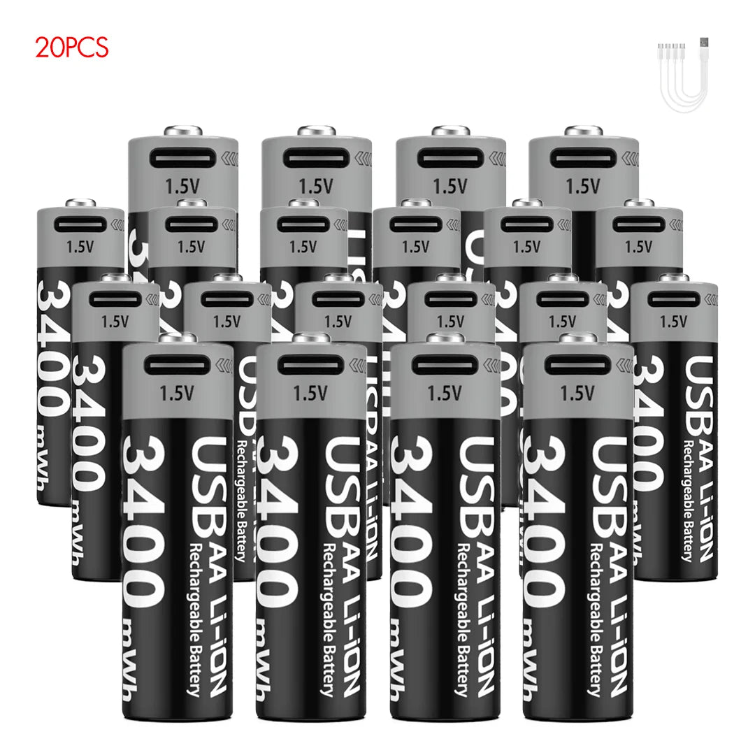 Kuugro Usb C Rechargeable Batteries