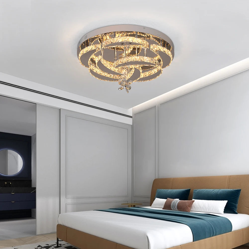 Vetrulus Modern K9 Crystal LED Ceiling Chandelier