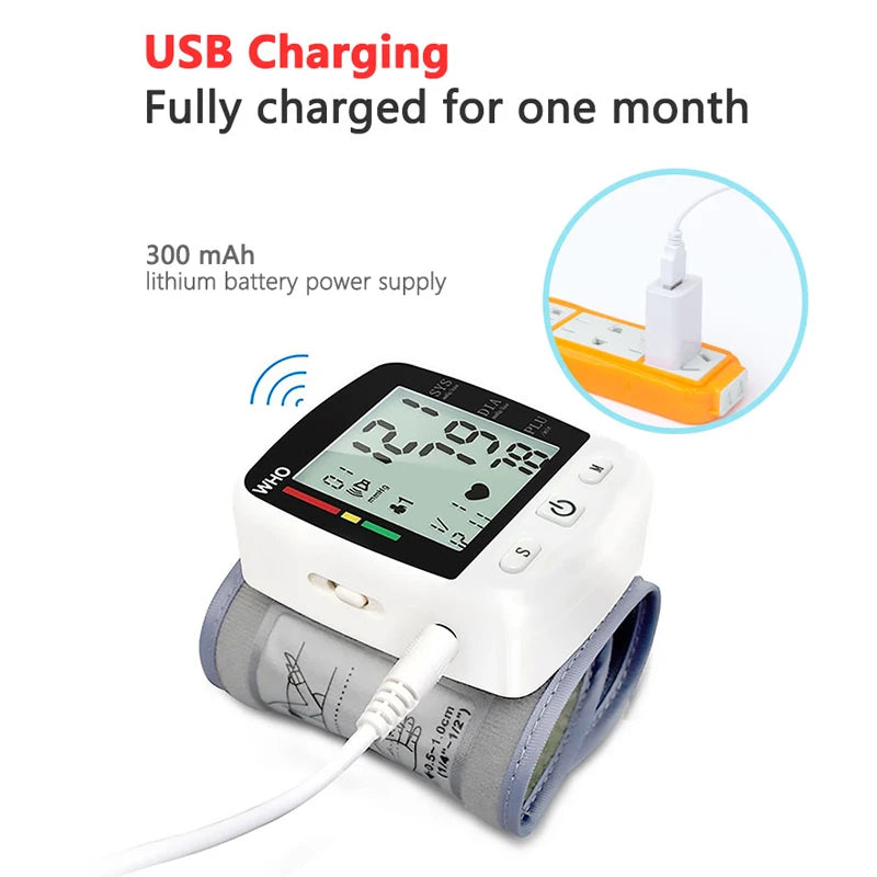 TAKROL Digital Wrist Blood Pressure Monitor With LCD