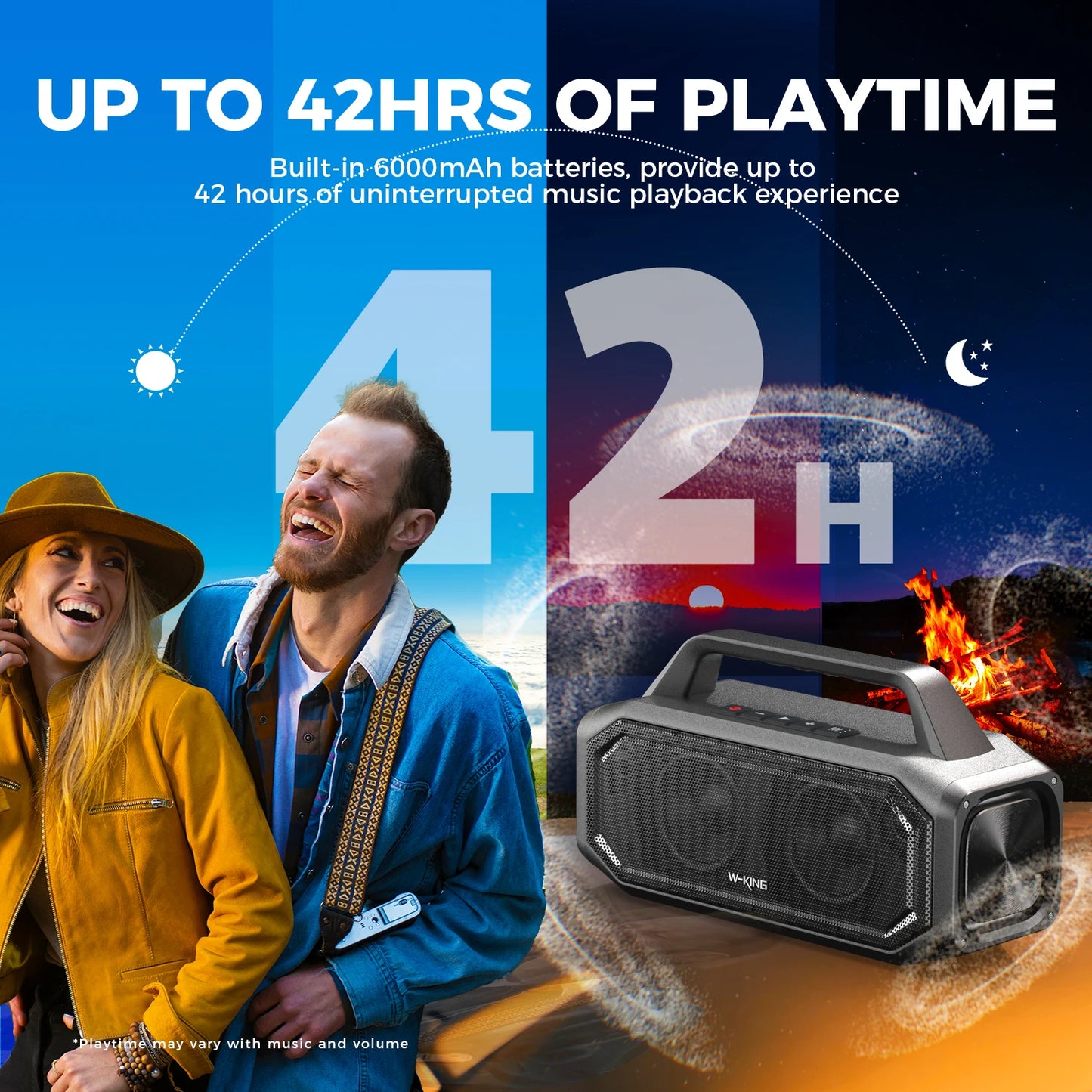 W-KING BT261 2 Bluetooth Wireless Outdoor Speaker 80W