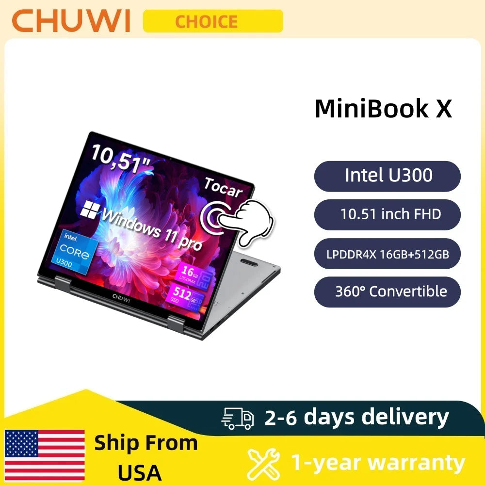 CHUWI MiniBook X Touchscreen Two In One Laptop