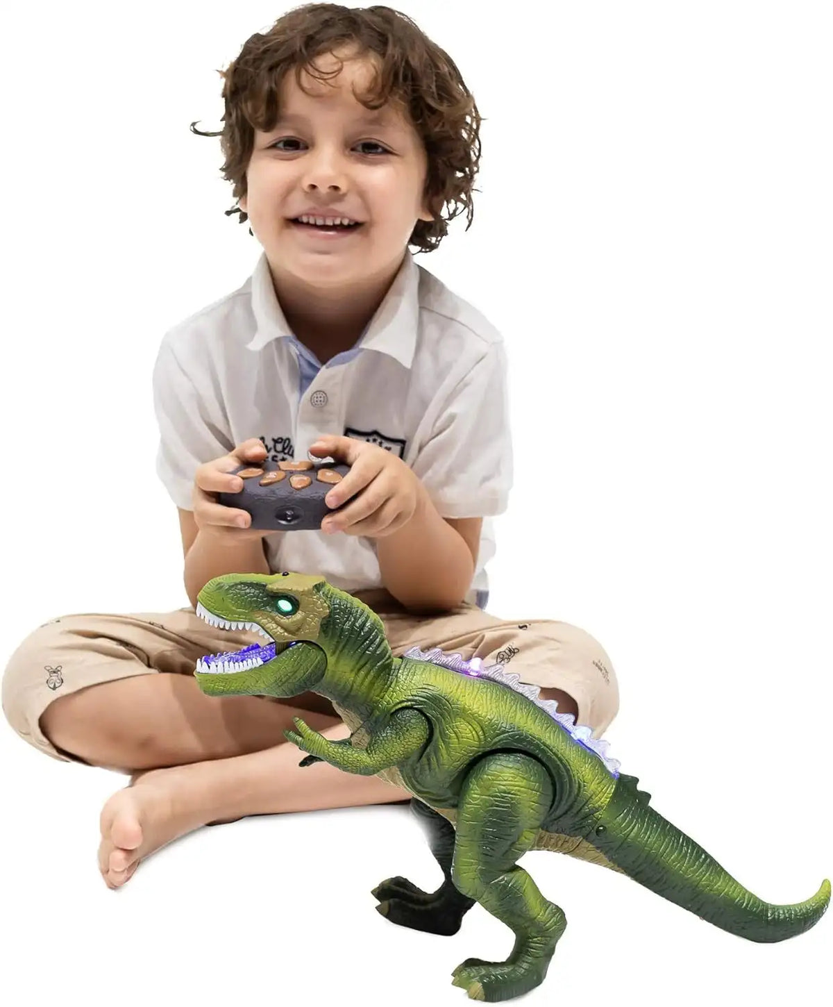 Joyfy Remote Control Walking Dinosaur Robot Toy
