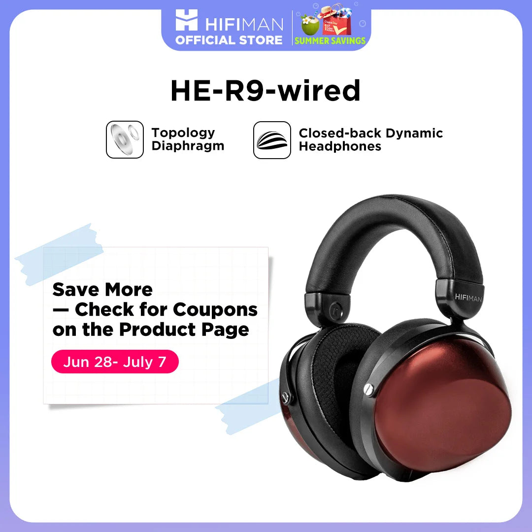 HIFIMAN HE R9 Closed Back Headphones Topology Diaphragm