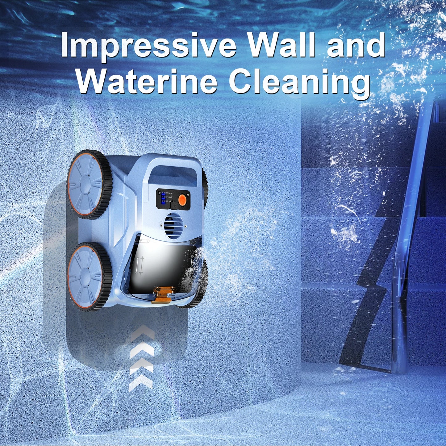SEAUTO SAT20 Pool Vacuum Up to 180 Mins Run Time, Robotic Pool Cleaner Above Ground for Inground Pools up to 2000 Sq.ft