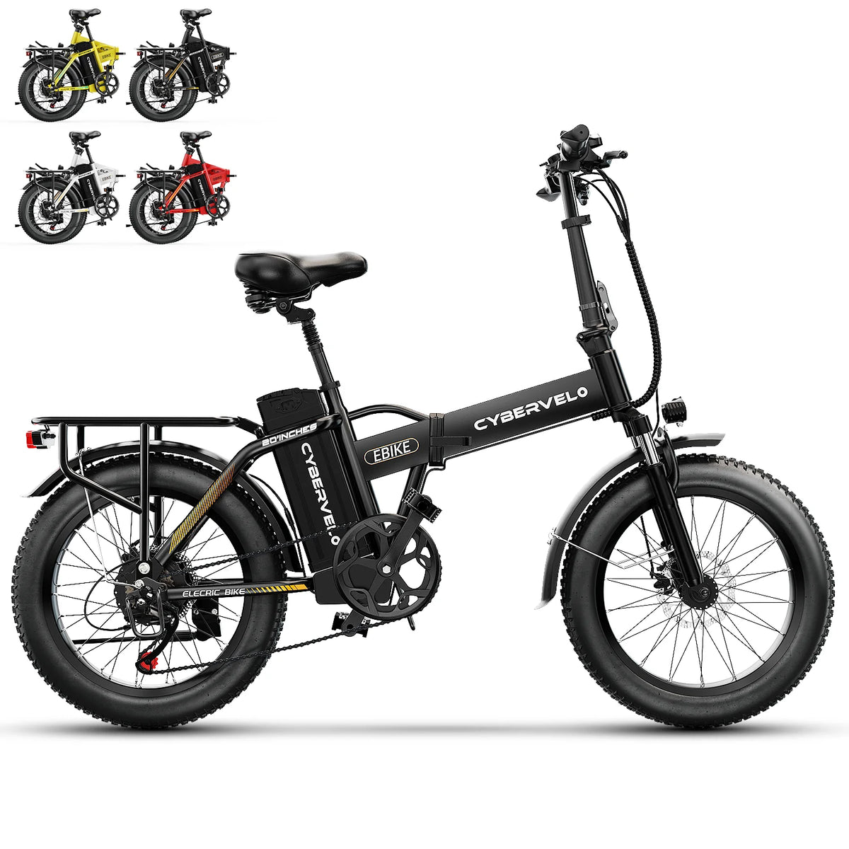Cybervelo Folding Fat Tire Electric Bike
