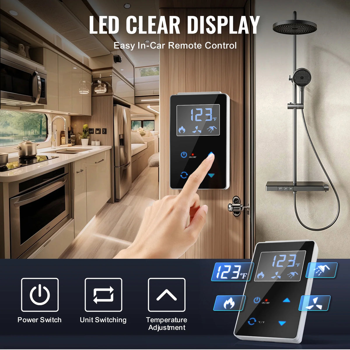 SucceBuy RV Tankless Water Heater With Instant Hot Water
