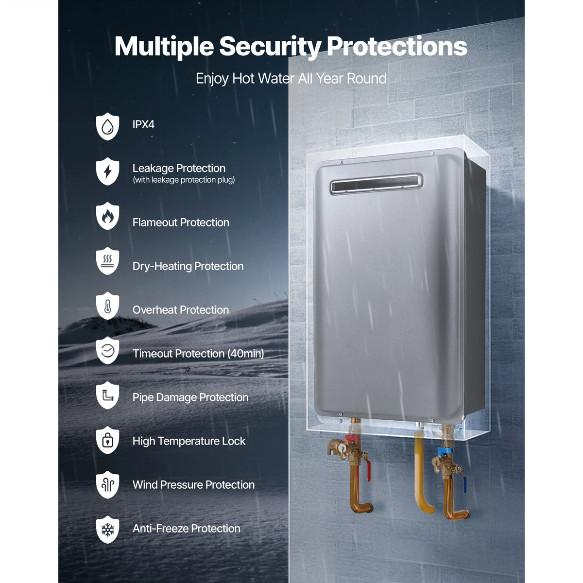 SucceBuy Instant Outdoor Tankless Water Heater