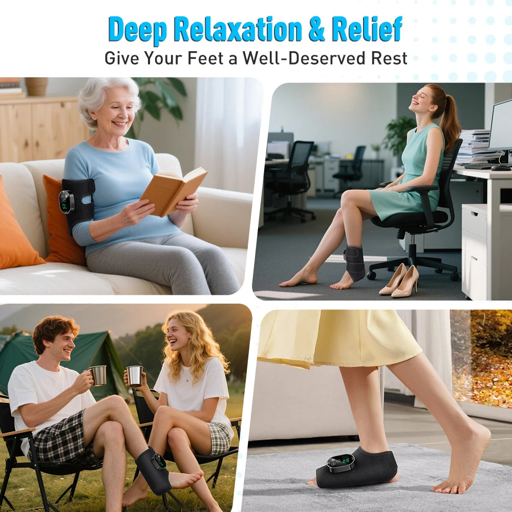 Hailicare Electric 3-in-1 Foot And Calf Massager With Heat