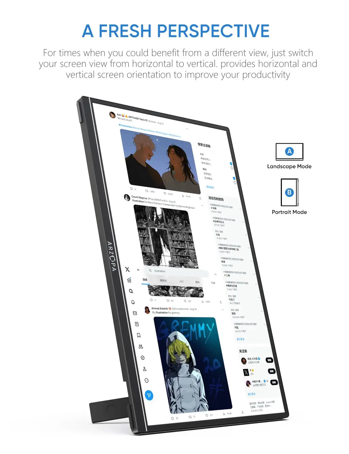 ARZOPA Mini Portable Monitor IPS Second Screen
