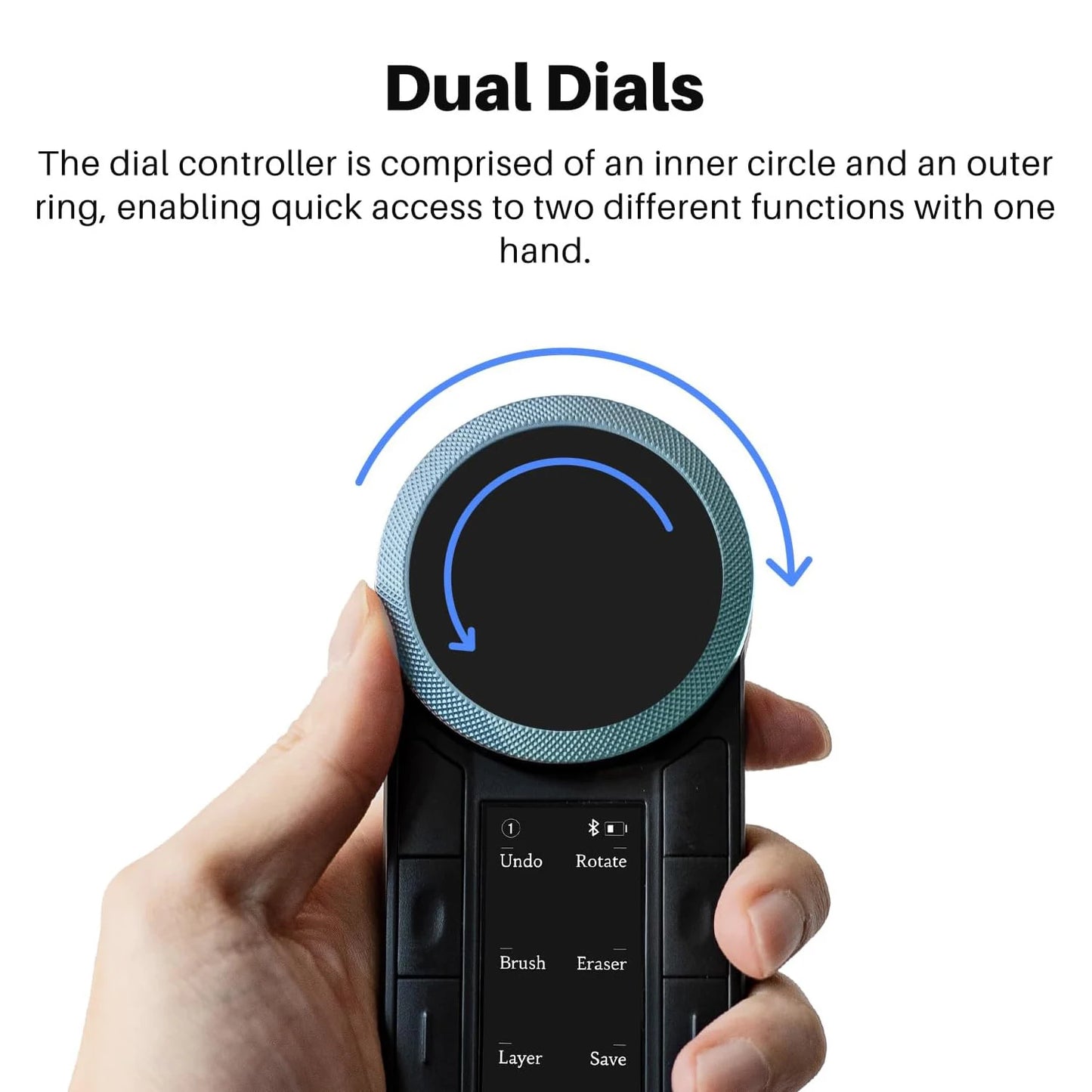 Huion Keydial Remote K40 Mini Keyboard With Bluetooth OLED
