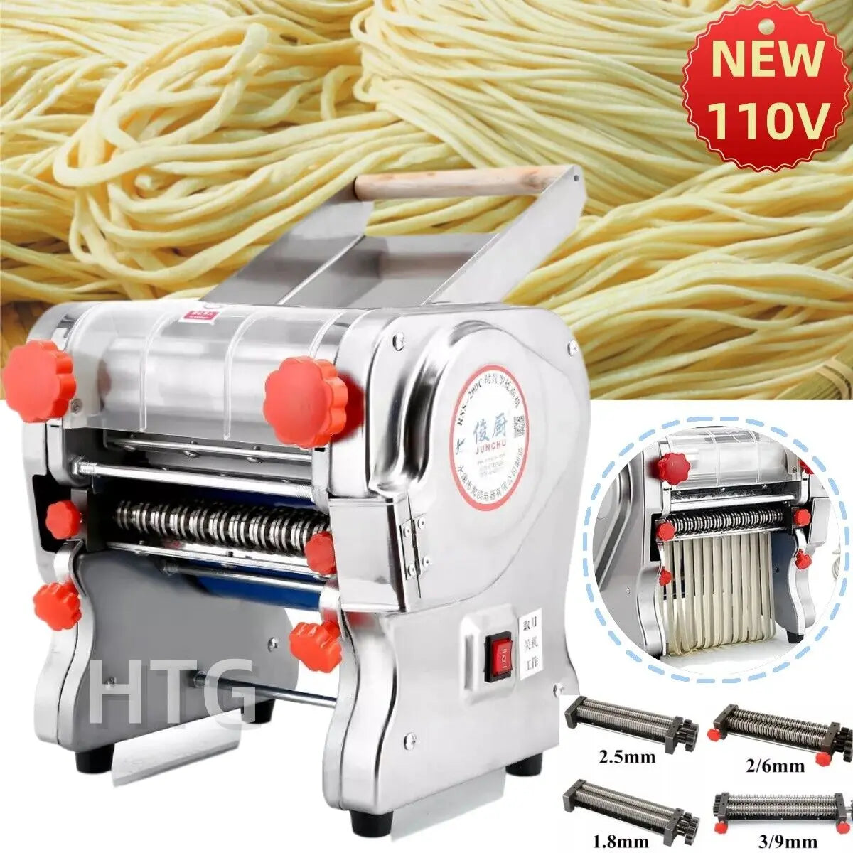 Electric Pasta Maker 550W Stainless Steel Noodle Machine