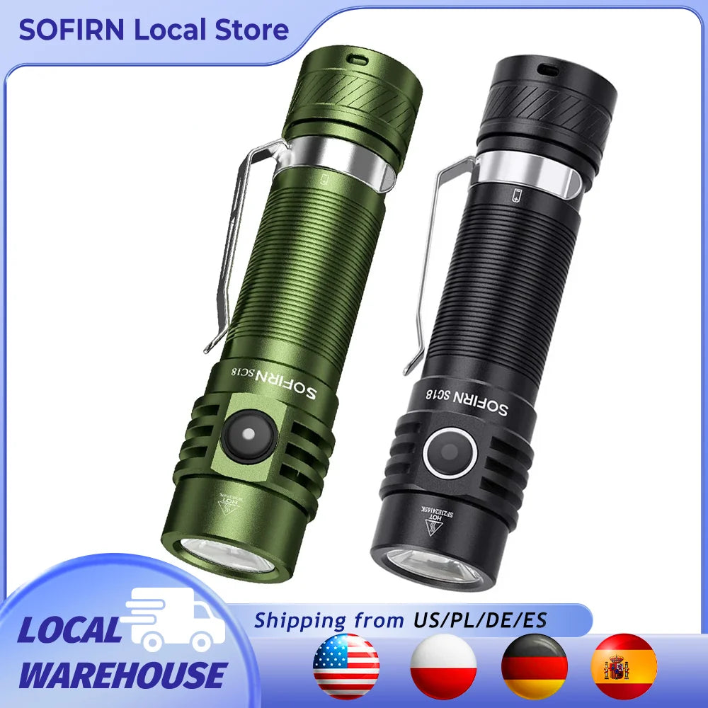 Sofirn SC18 Rechargeable EDC LED Flashlight