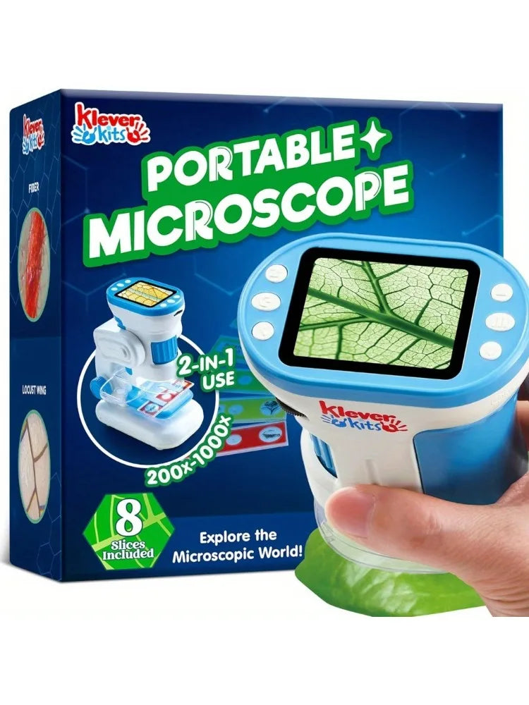 Joyfy 2 In 1 Handheld Microscope 1000X For Kids