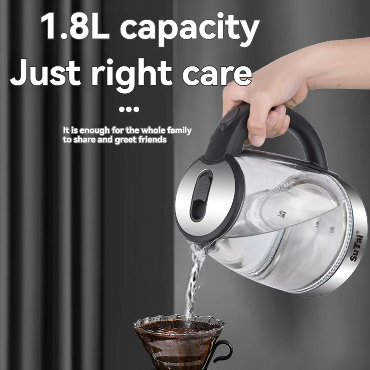 Automatic Shut Off Glass Electric Water Kettle