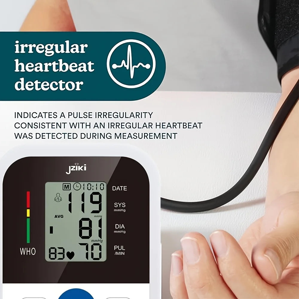 Blood Pressure Monitors for Home Use Eligible, Large BP Cuff with Arm Blood Machine, Monitor, Adjustable Upper Arm Cuff Digital Sphygmomanometer, 2 User 99 Memory Sets, Heart Rate Monitoring, Irregular Heartbeat Detector