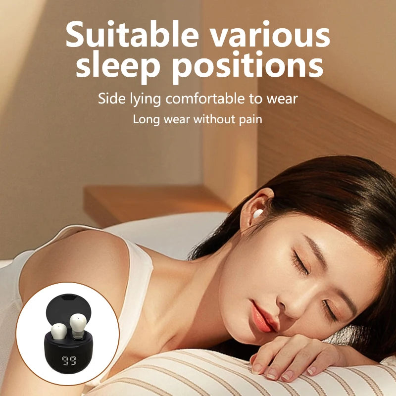 Heavy Bass Sleep Headphones Wireless Bluetooth Earphones Mic