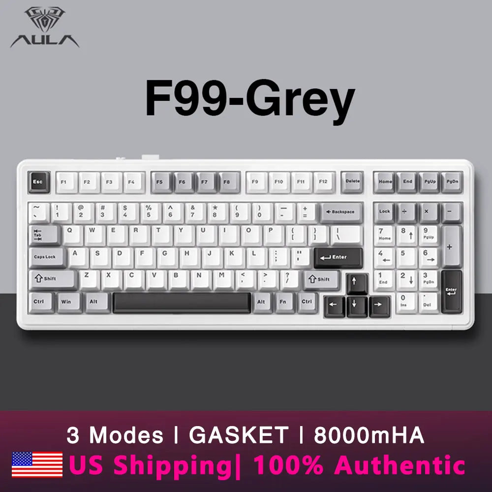 AULA F99 Wireless Mechanical Keyboard Tri Mode Hot Swappable