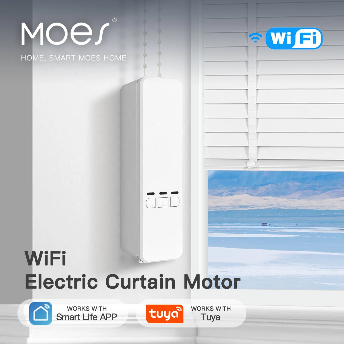 MOES Tuya WiFi Smart Motor Roller Blinds Kit RF Remote