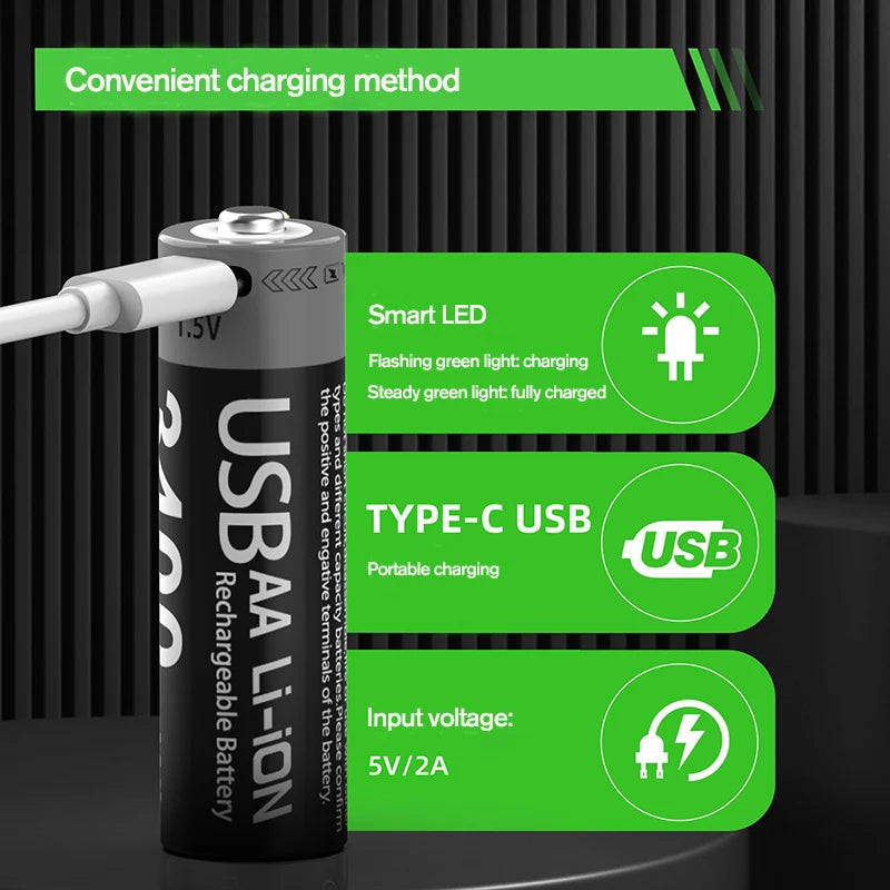 Kuugro 1.5V Rechargeable Lithium Battery For Hunting Camera