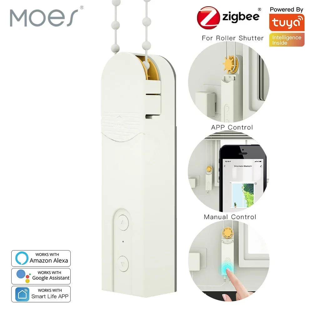 MOES ZigBee Motorized Roller Blinds Hub Tuya Alexa Google Home