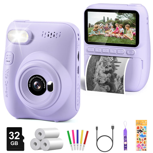 Diamooky CN Kids Instant Print Camera 32MP 1080P