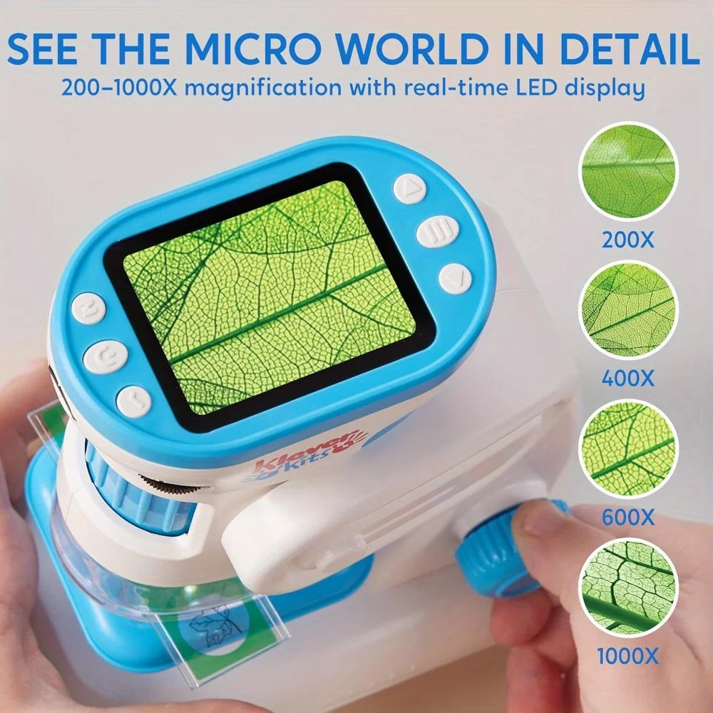 Joyfy 2 In 1 Handheld Microscope 1000X For Kids