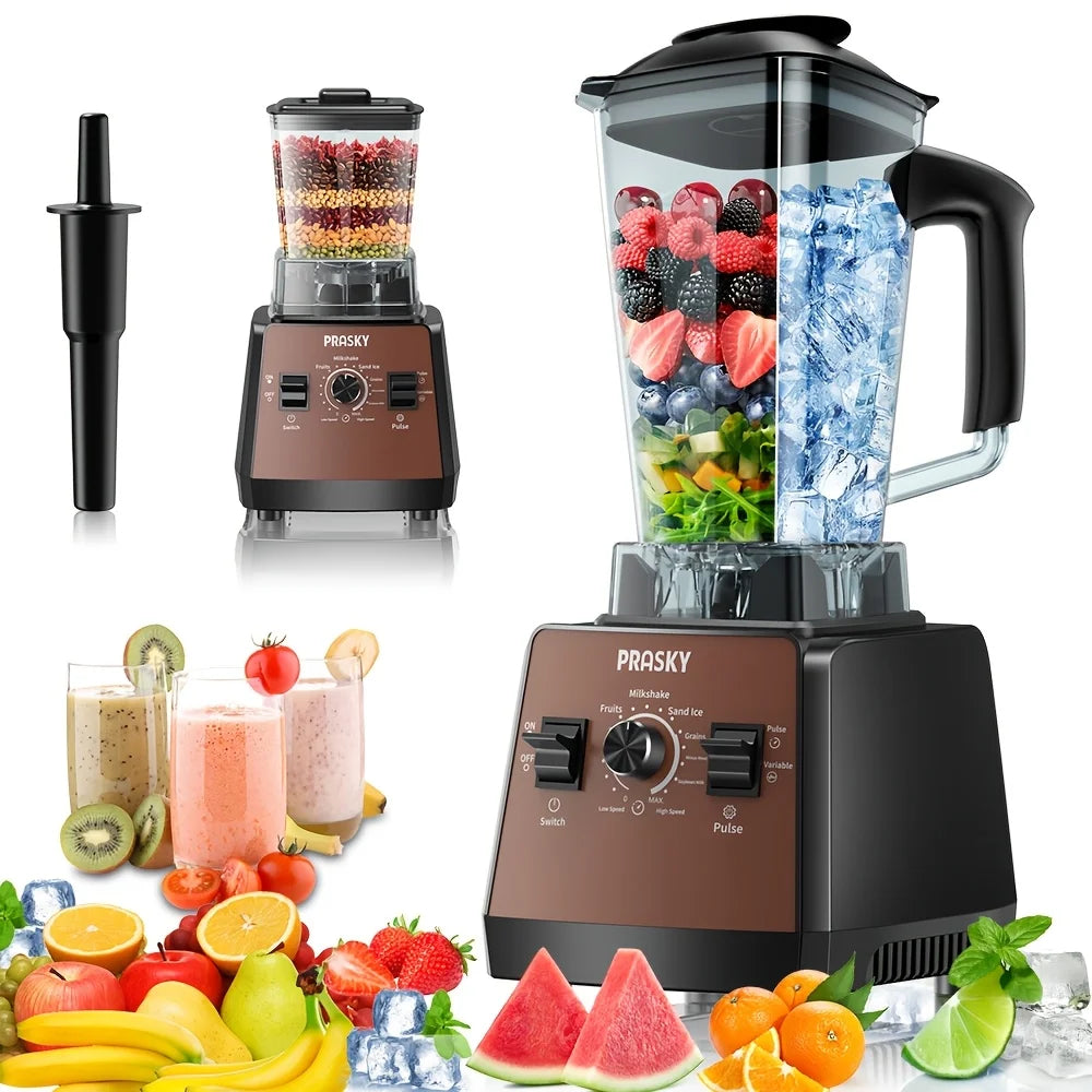 Prasky 2400W High Speed Blender And Grinder Combo