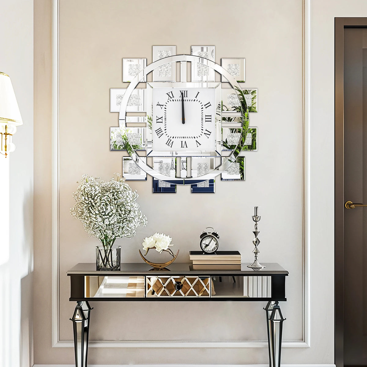 Decorative Quartz Wall Clock With Roman Numerals