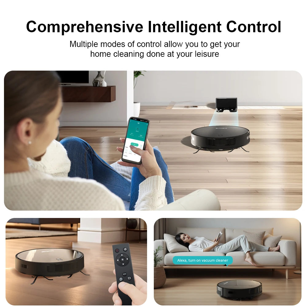 Robot Vacuum Cleaner Combo Mop 6000PA Smart Mapping
