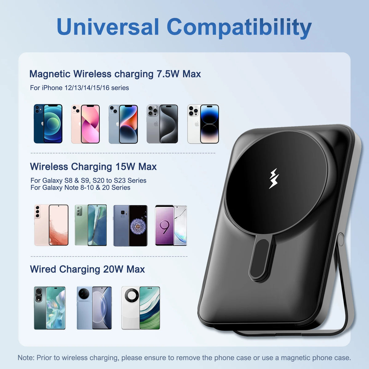 Magnetic Wireless Power Bank Fast Charger