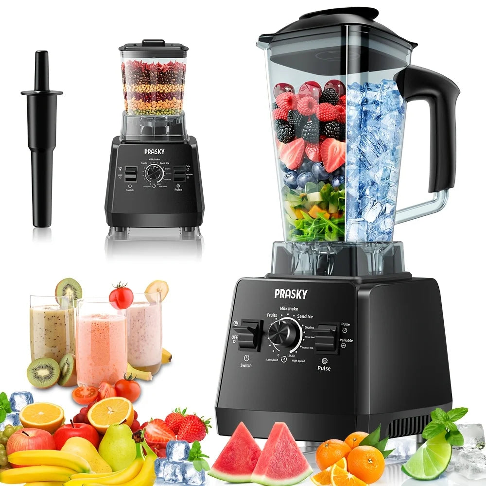 Prasky 2400W High Speed Blender And Grinder Combo