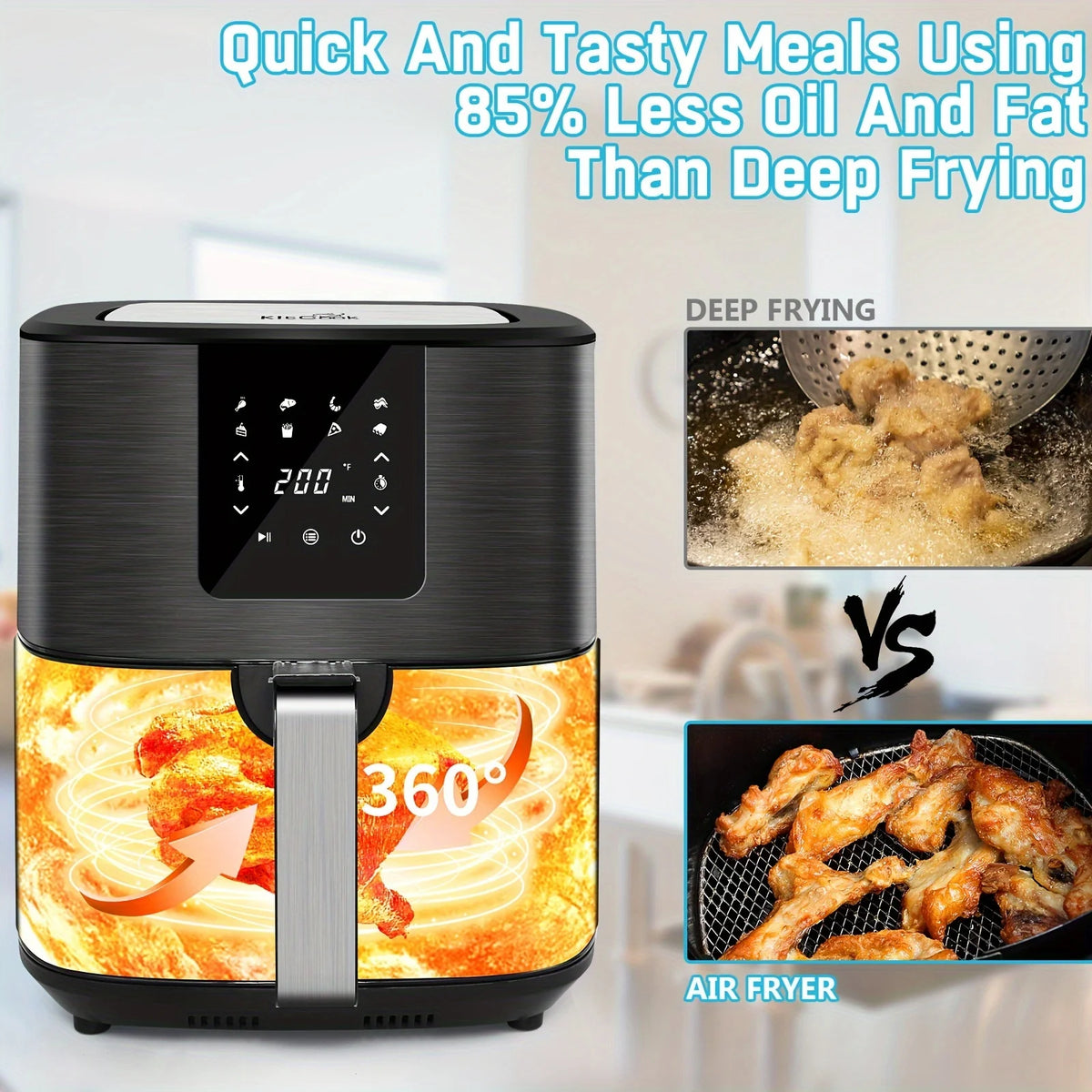 KitCook Digital Touch Screen Air Fryer