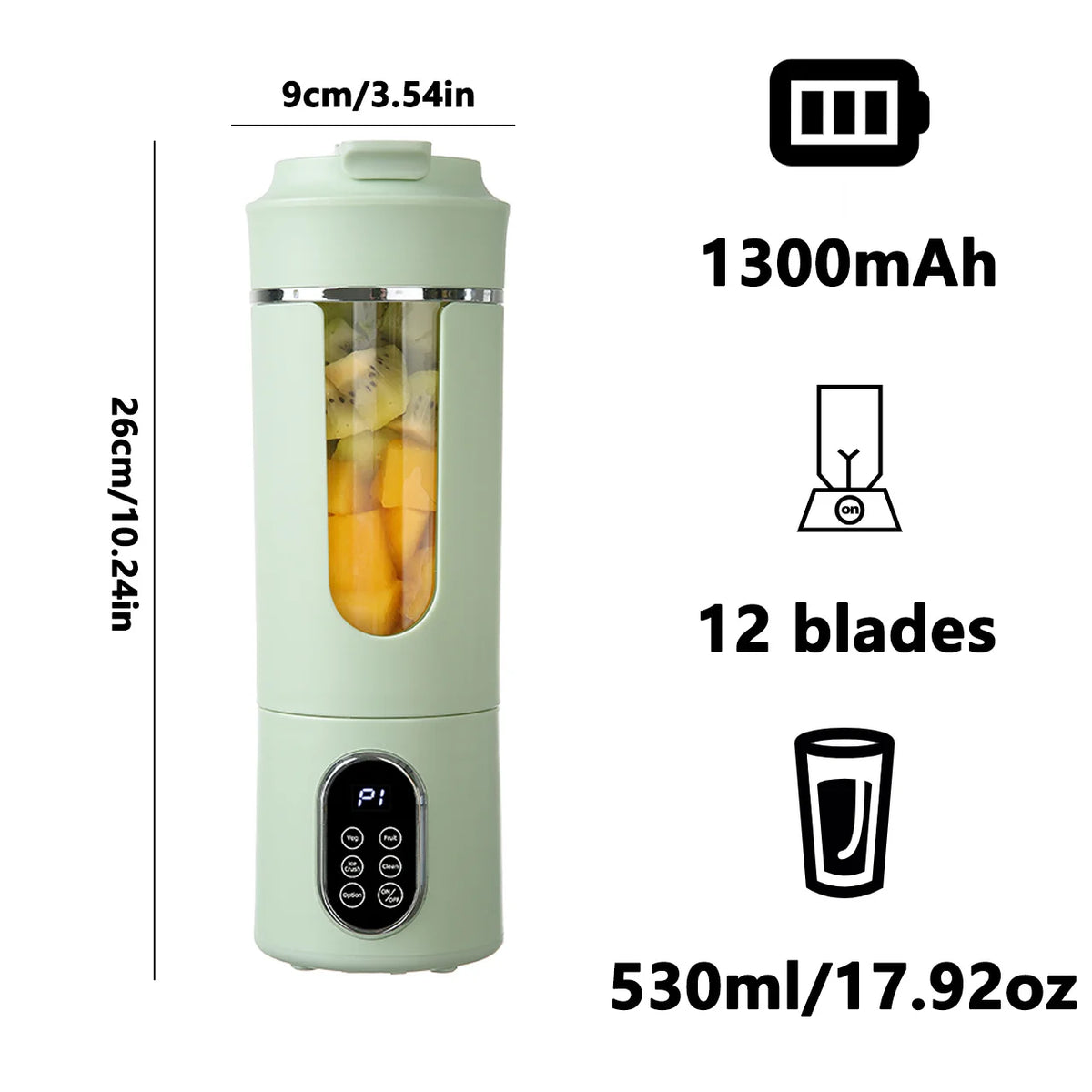 Crearoma Portable Blender With Stainless Steel Blades