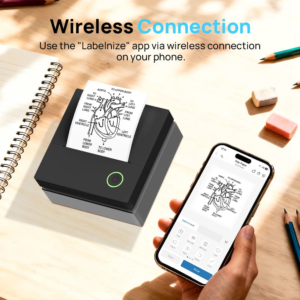 SWIFINT Portable Bluetooth Thermal Printer for Photos and Labels