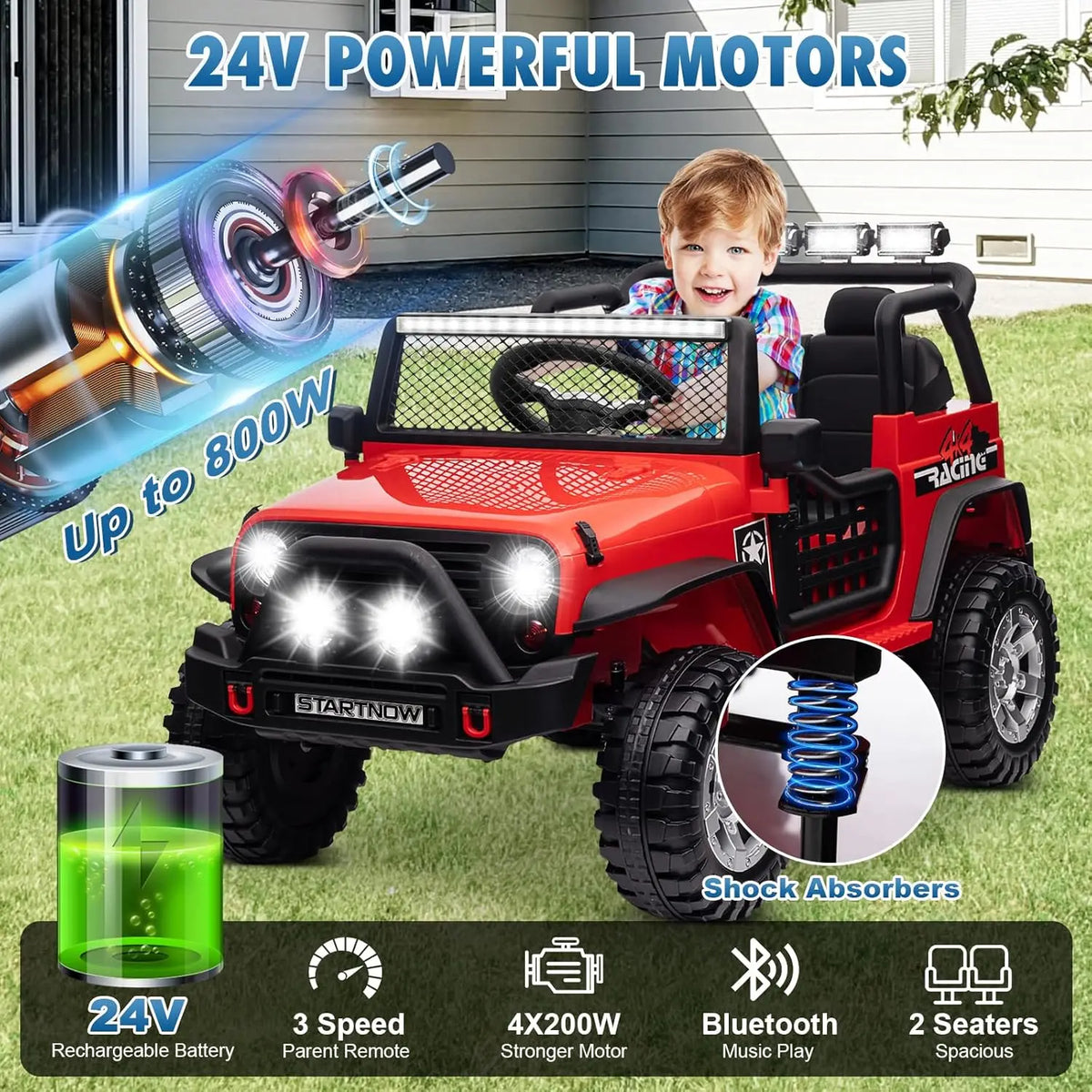 Joyracer Kids Two Seater Electric Ride On Truck