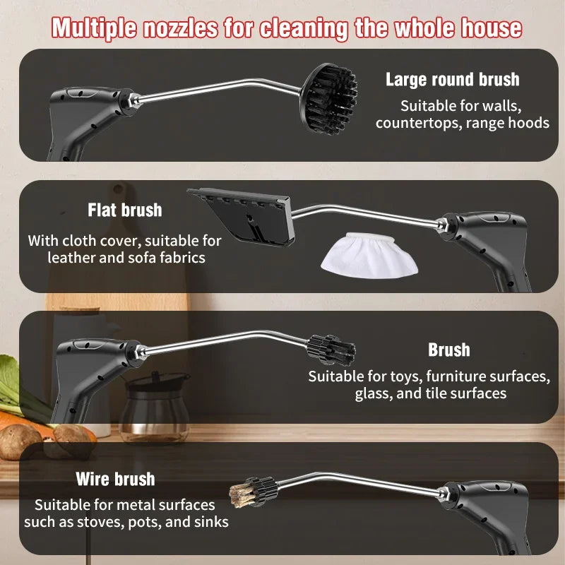 Handheld Multifunctional Steam Cleaner With Smart Control