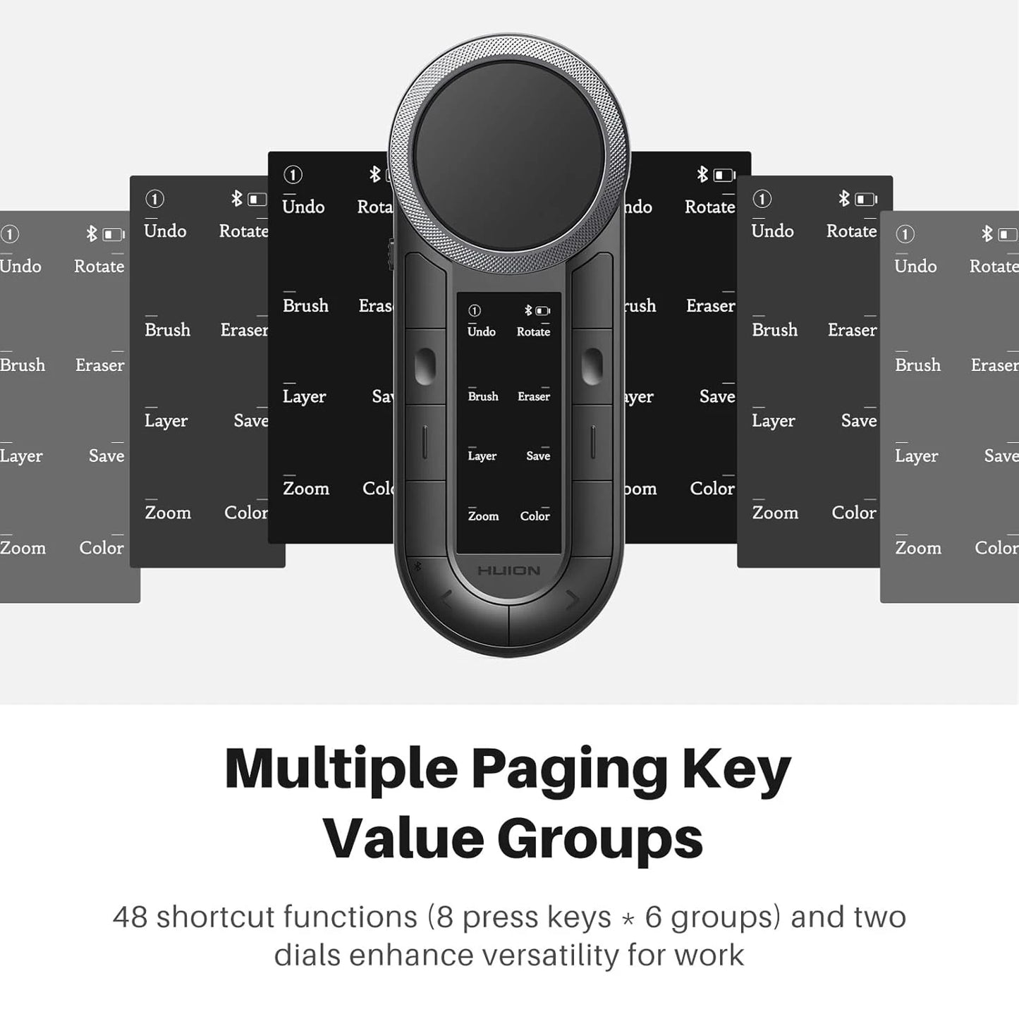 Huion Keydial Remote K40 Mini Keyboard With Bluetooth OLED