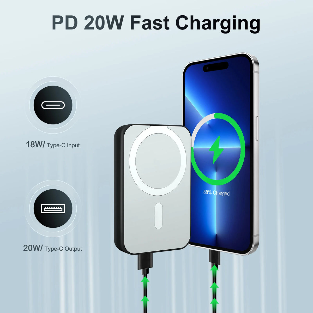 Magnetic Wireless Portable Charger Power Bank for iPhone