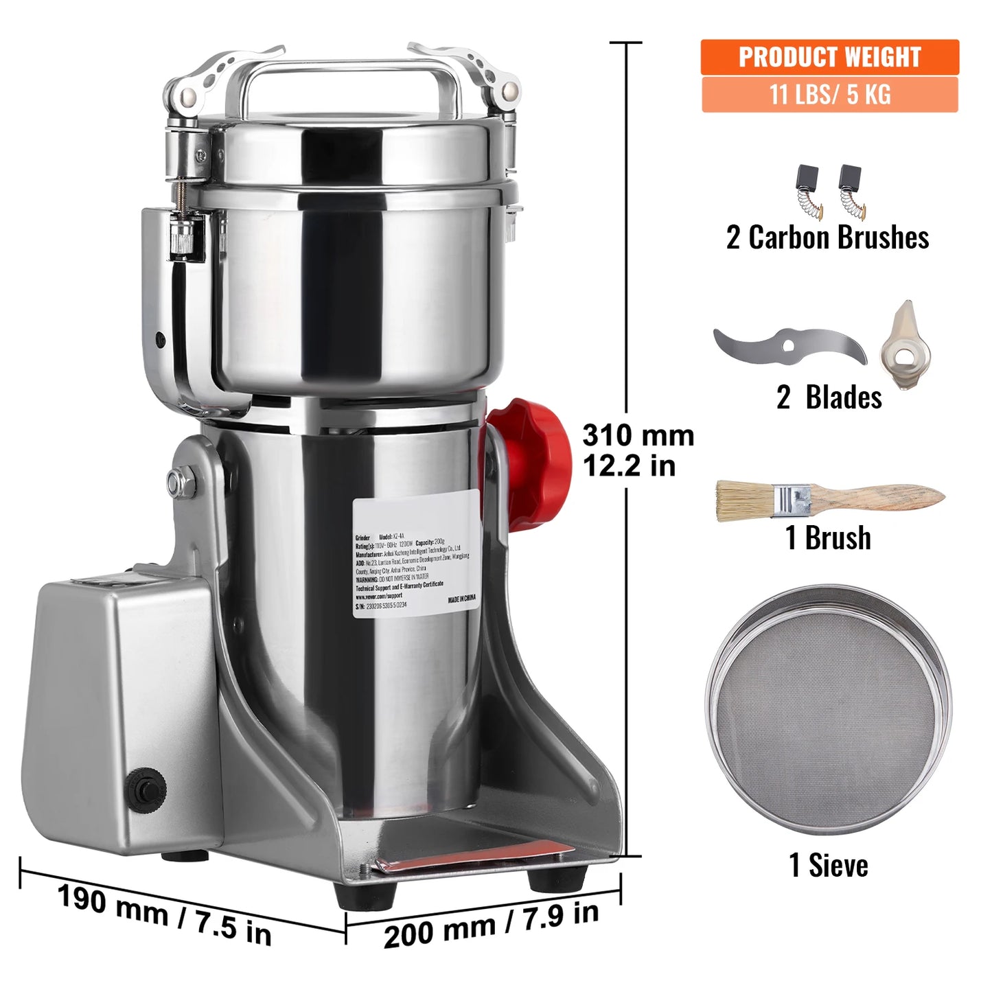 SucceBuy Electric Grain Mill Grinder For Spices And Grains