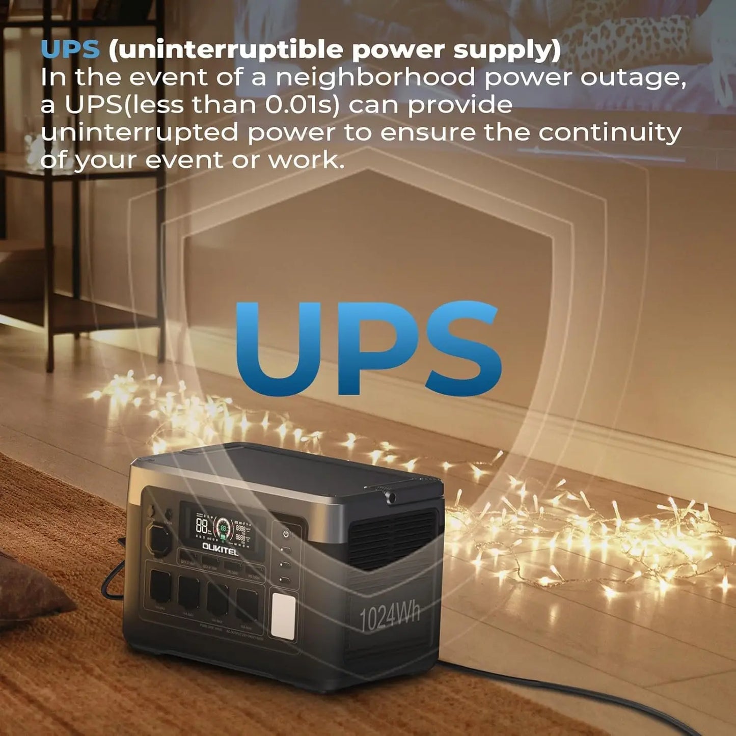 OUKITEL P1000 Plus Portable Power Station 1800W 1024Wh