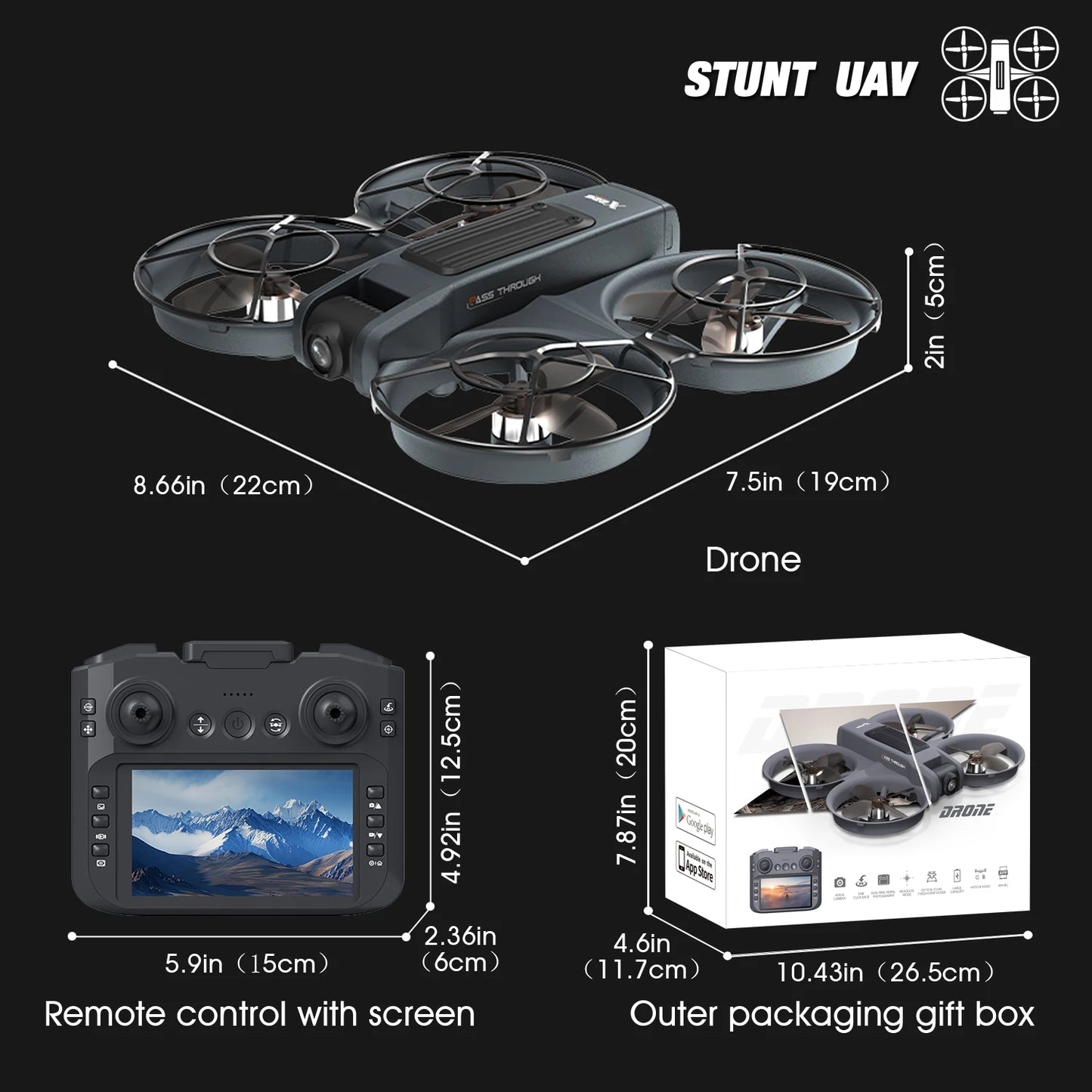 Foldable Drone With Dual Cameras Optical Flow Positioning