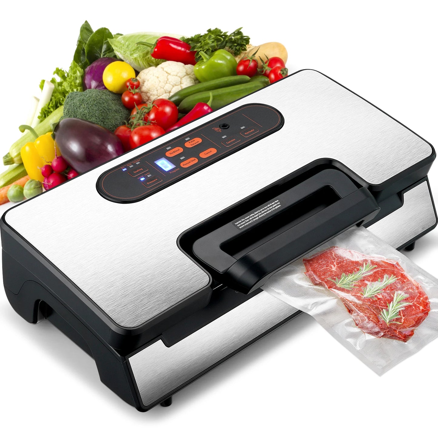SucceBuy Vacuum Sealer 90Kpa 130W With Free 10 Pcs Bags