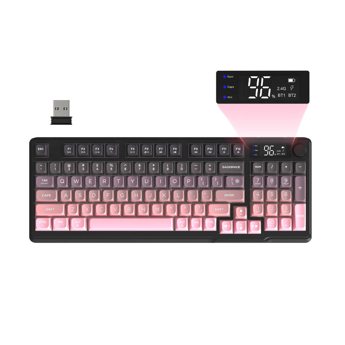 Attack Shark 94 Keys Wireless Gaming Keyboard With Knob