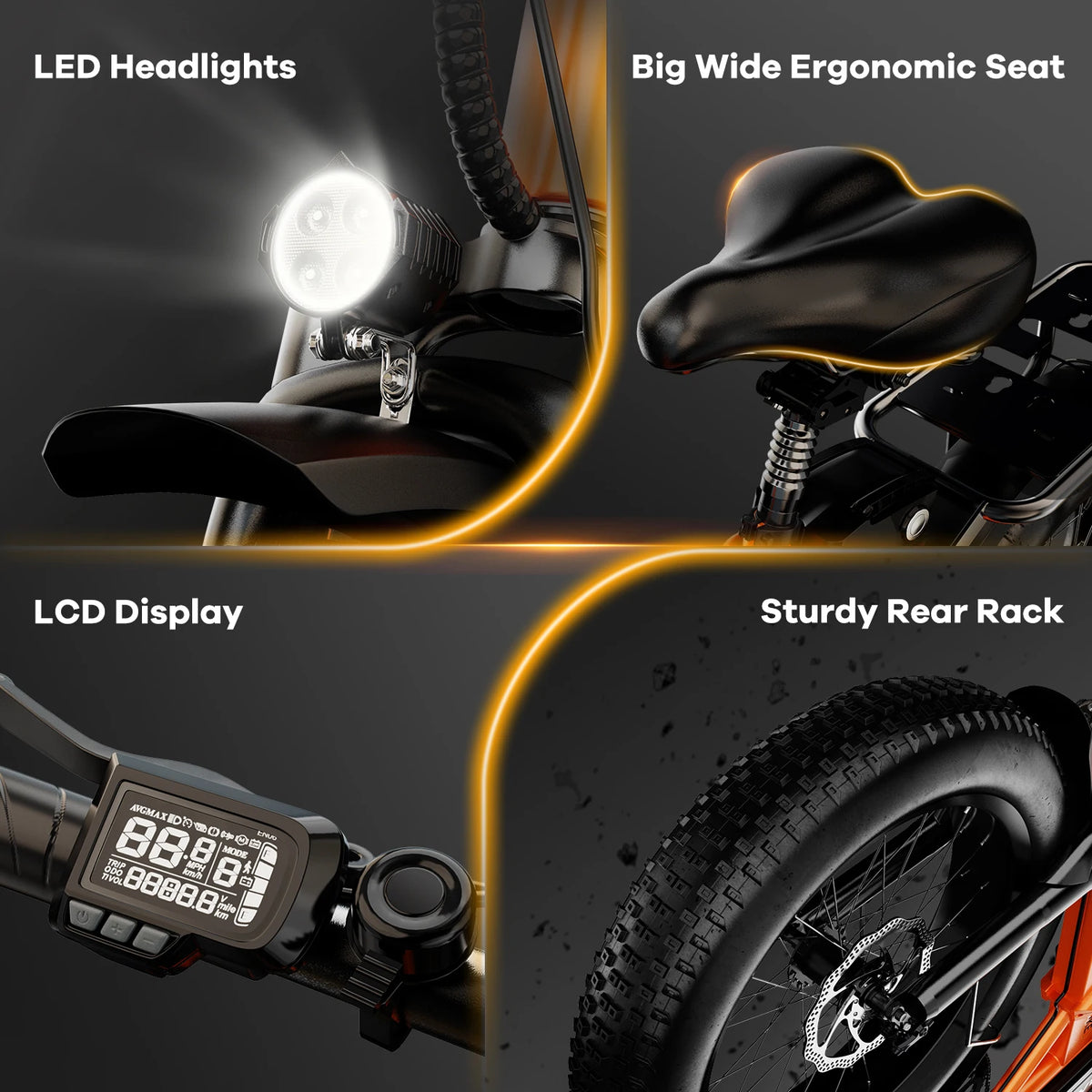 Cybervelo Folding Fat Tire Electric Bike