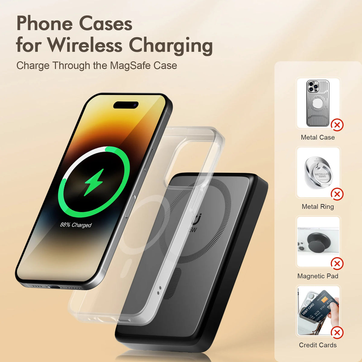 Magnetic Wireless Power Bank Fast Charging Portable Charger