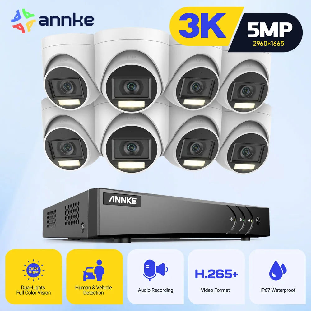 ANNKE 8CH 5MP Smart Dual Lights CCTV Kit