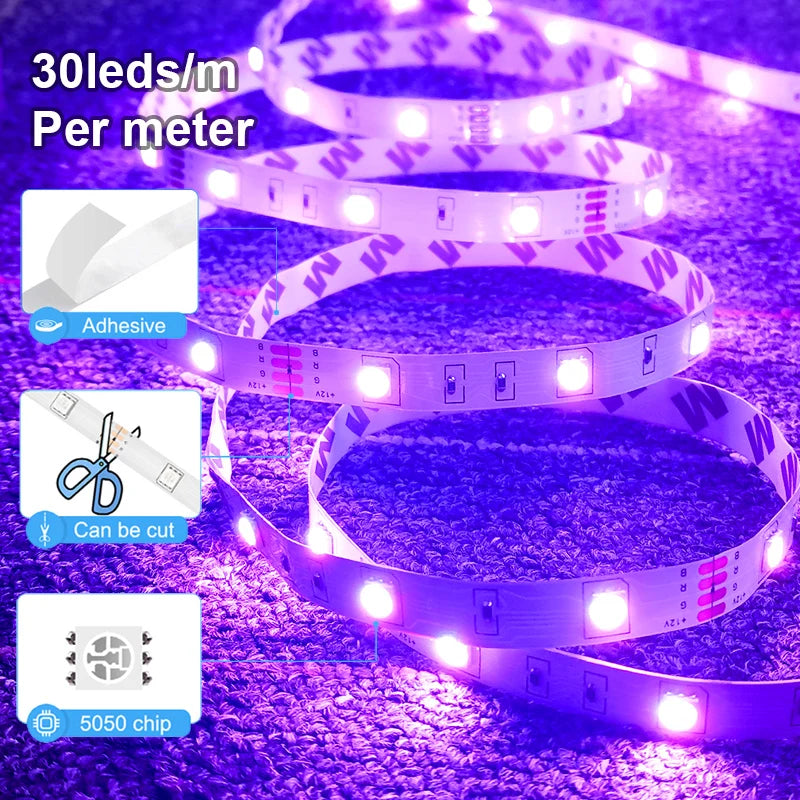 RGB LED Strip Lights 5050 With Bluetooth App Control