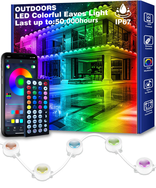 AILBTON RGB Outdoor LED String Lights With App