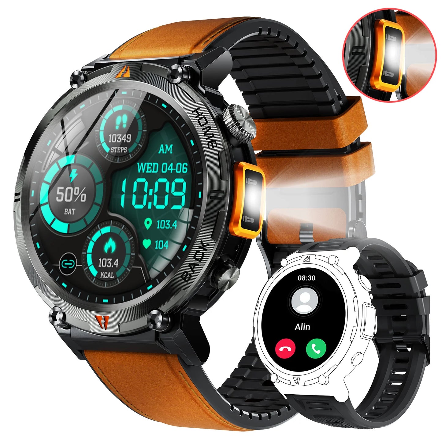 EIGIIS KE3 Smartwatch Men Health Monitor Bluetooth