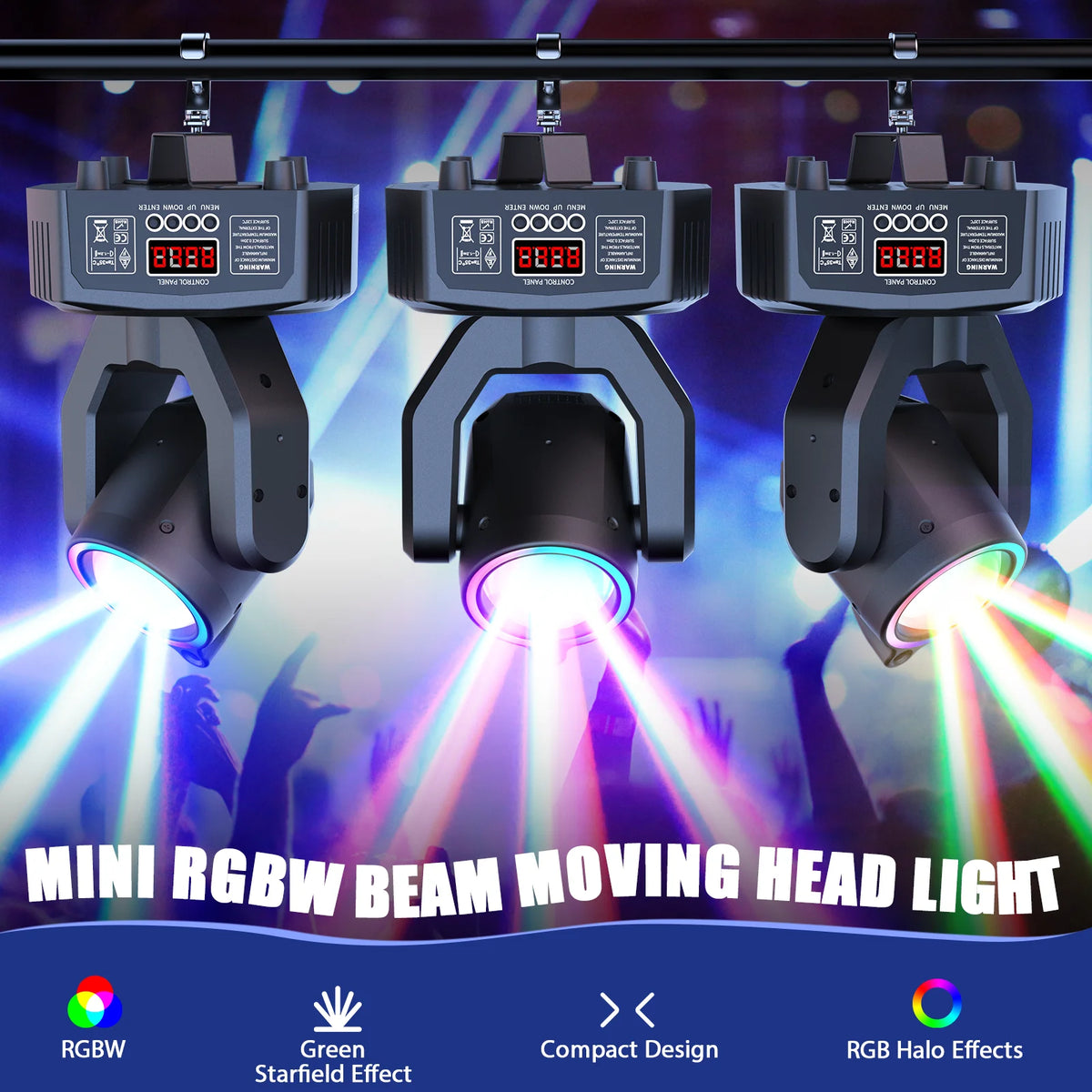 U'King RGBW Moving Head Stage Light With DMX